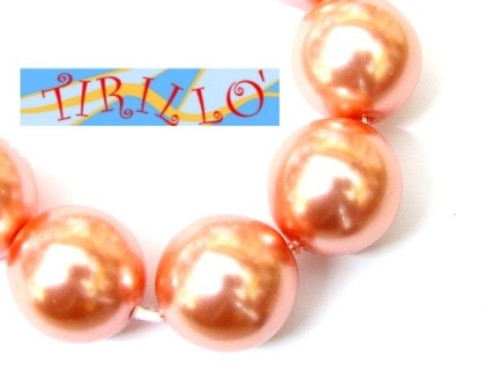 BIGIOTTERIA PERLINE - 150 perle di vetro 6mm - salmone