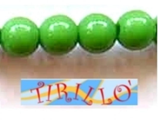 BIGIOTTERIA PERLINE - 40 palline perle di plastica 14 mm- Verde