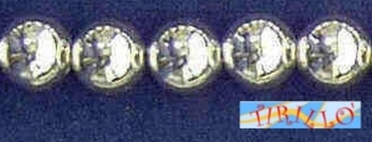 BIGIOTTERIA PERLINE-50 palline plastica 6 mm - Argento