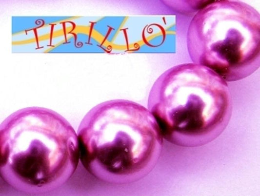 BIGIOTTERIA PERLINE- 50 perle vetro 10mm- ametista