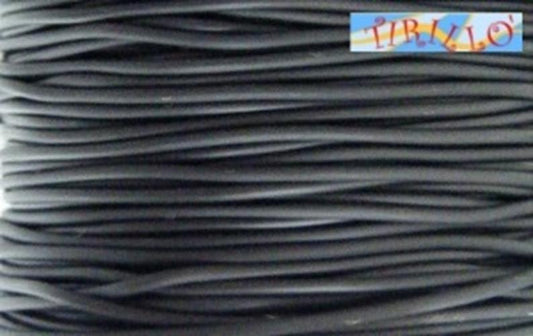 BIGIOTTERIA PERLINE - 10 metri cordino in pvc nero 2 mm