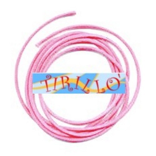 BIGIOTTERIA PERLINE - 20 metri filo cerato rosa -1 mm