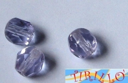 BIGIOTTERIA PERLINE -10 mezzi cristalli 12 mm Azzurro