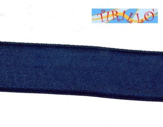 MERCERIA - 10 metri nastro di raso altezza 25 millimetri - Blu