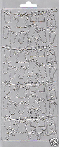 SCRAPBOOKING - 2 fogli adesivi decorativi - bebè