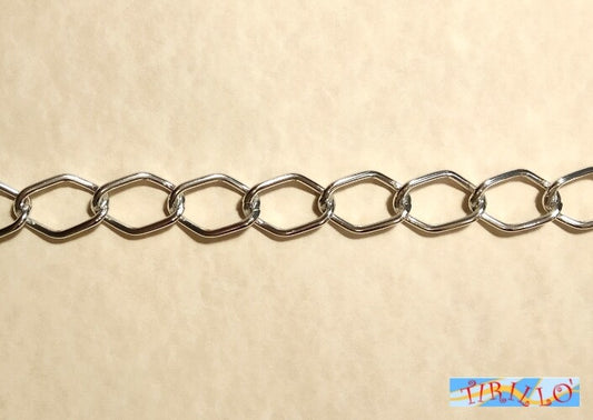 BIGIOTTERIA - 3 metri catena alluminio maglia 2 cm - color argento