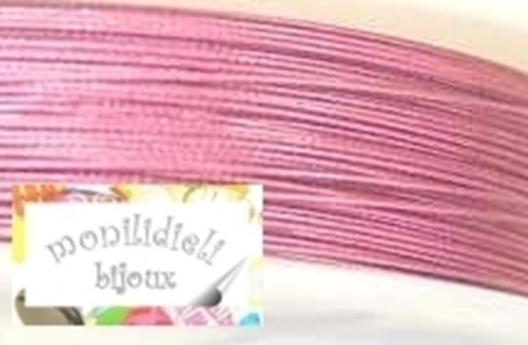 BIGIOTTERIA - 100 mt cavetto di acciaio mm 0,45 - rosa