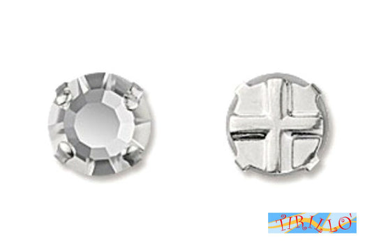 BIGIOTTERIA CUCITO CREATIVO - 25 castoni per strass SS40 - 9 mm