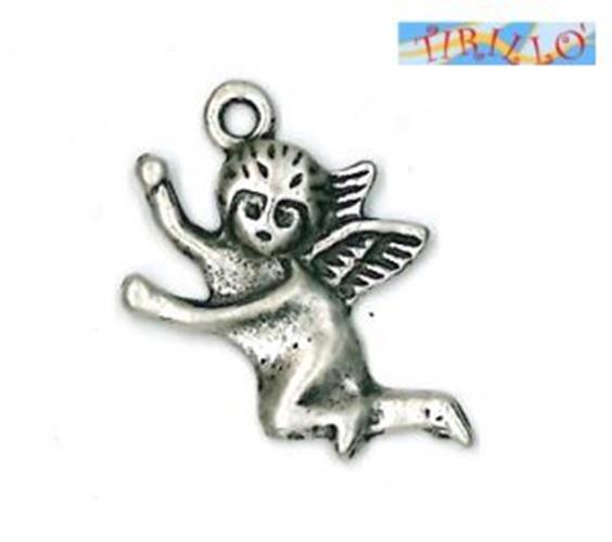 BIGIOTTERIA PERLINE - 4 charms ciondoli pendenti - Demonietto alato