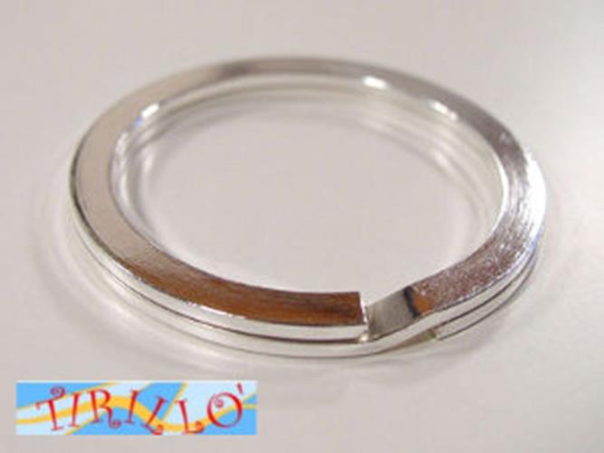 BIGIOTTERIA - 10 anelli portachiavi brisè piatti - 3,2 cm