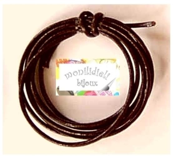 BIGIOTTERIA - cordino di cuoio marrone 1,5 mm - 5 metri