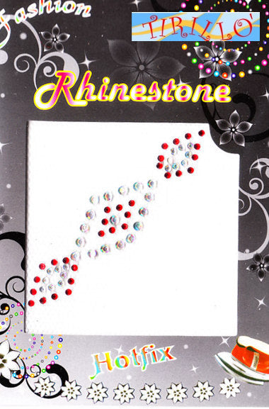 Applicazione in strass Hot Fix 2 pezzi - Rombi