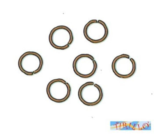 BIGIOTTERIA - 50 anellini rame - 6 mm