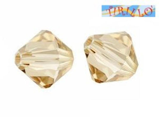 SWAROVSKI ® - 20 bicono 6mm - Crystal Golden Shadow (colore 001)