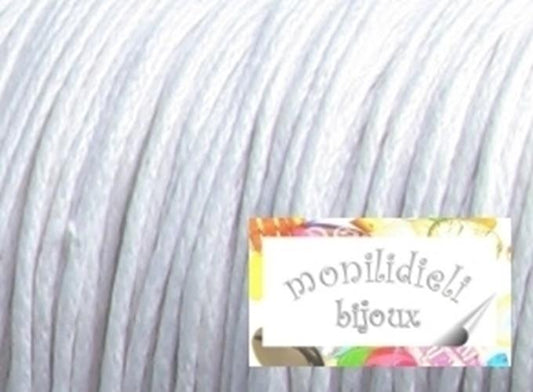 BIGIOTTERIA PERLINE - 20 metri filo cerato bianco - 0,7 mm