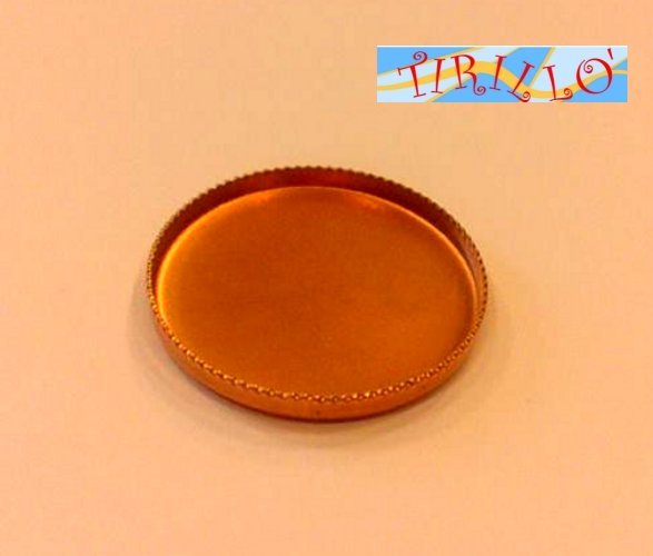 BIGIOTTERIA - 4 castoni 2,5 cm - colore rame