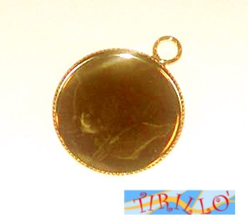 BIGIOTTERIA - 1 castone per pendente 2,5 cm - colore oro
