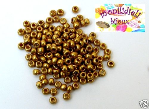 BIGIOTTERIA PERLINE - perline di vetro 2 mm - oro