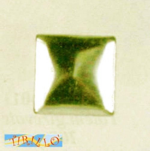 CUCITO CREATIVO 26 borchie termoadesive in metallo quadrate 5x5mm Colore oro