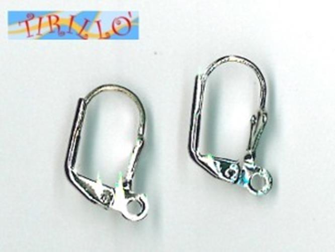 BIGIOTTERIA PERLINE - 10 monachelle con chiusura a molla - argento scuro