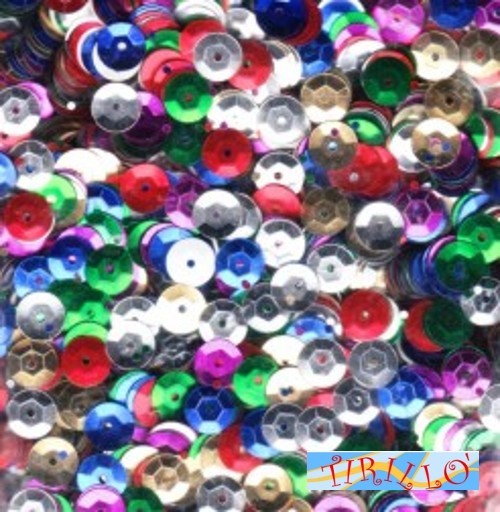 DECORAZIONE - 4000 paillettes concave lavabili 6mm - Colori Assortiti