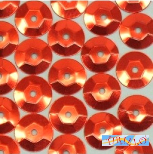 DECORAZIONE - 500 paillettes concave 6 mm - rosso