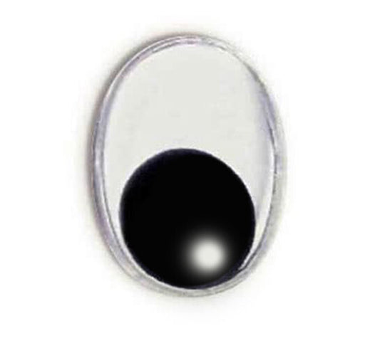 PUPAZZI - 30 occhi mobili ovali in plastica - 10 mm