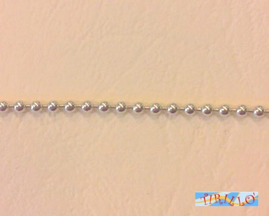 ARGENTO 925 MASSICCIO italiano - 50 cm catena a pallini