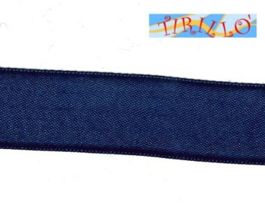 MERCERIA - 20 metri nastro di raso altezza 5 millimetri - Blu