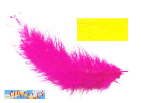 CUCITO CREATIVO - 15 piume assortite 12 cm - Giallo