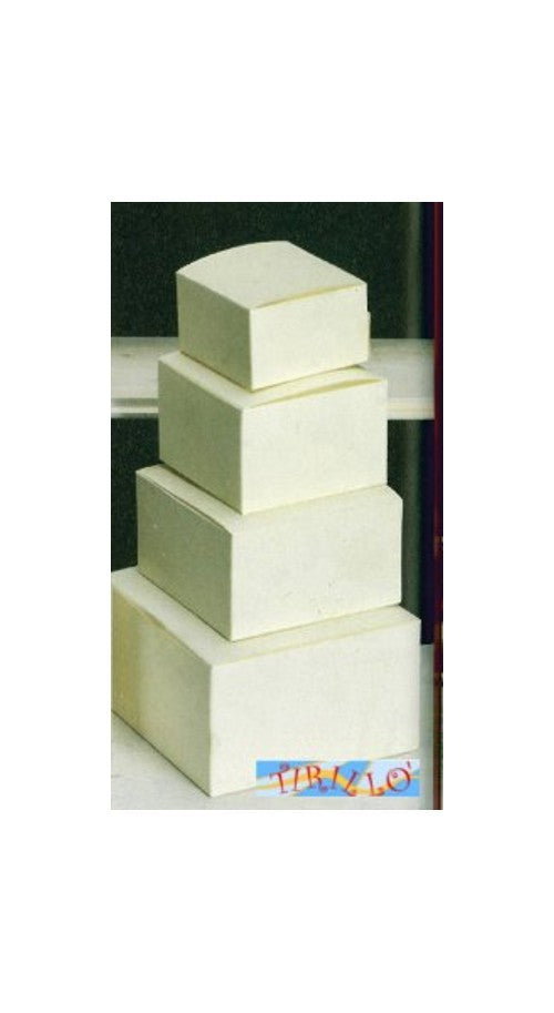 CONFEZIONI BOMBONIERE -1 scatola in cartone - 170x170x100 mm - avorio