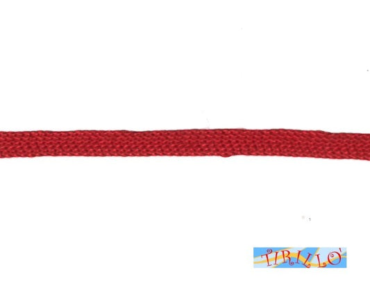 CARTONAGGIO LEGATORIA -  5 metri nastro segnalibro intrecciato 5 mm - Rosso