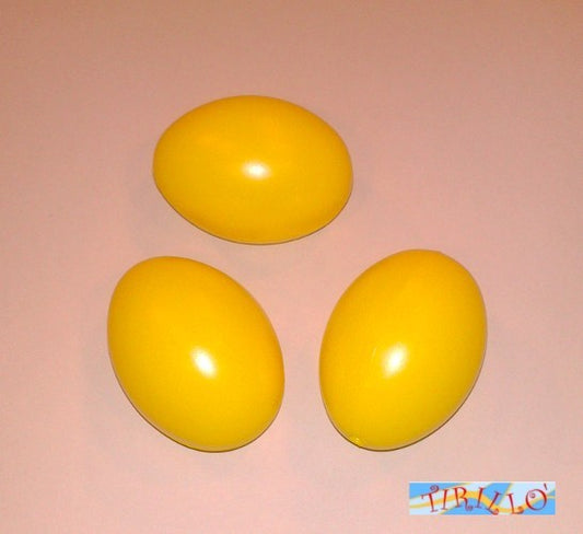 PASQUA - 12 uova di plastica colorate 6 cm - Giallo