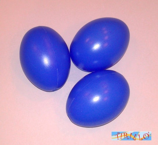PASQUA - 12 uova di plastica colorate 6 cm - Blu