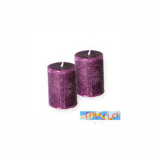 CANDELE - 2 candele 3,8x5 cm - Viola