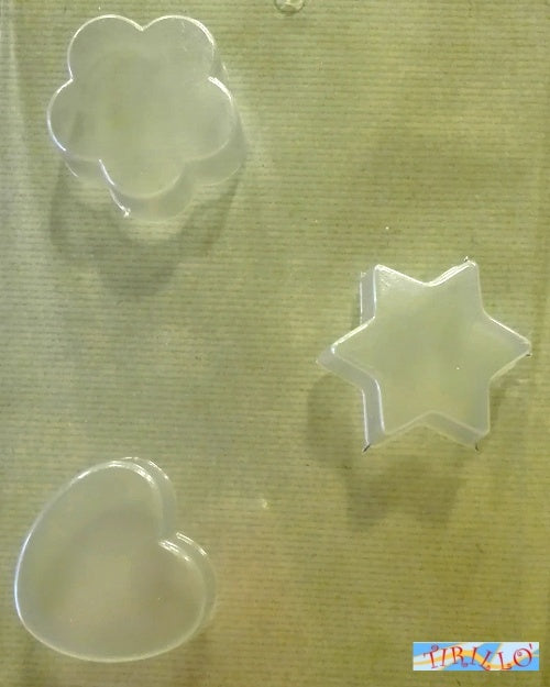 Stampo gesso,sapone,paste modellabili candele - Fiore, stella, cuore