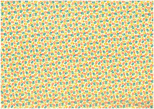 2 fogli carta legatoria cartonaggio 50x70 cm - Tulipani