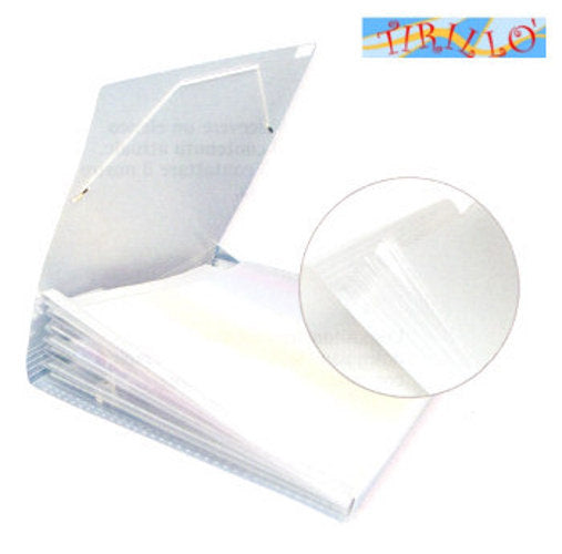 CARTOLERIA UFFICIO - Raccoglitore in plastica a soffietto con 7 tasche - 34x35cm