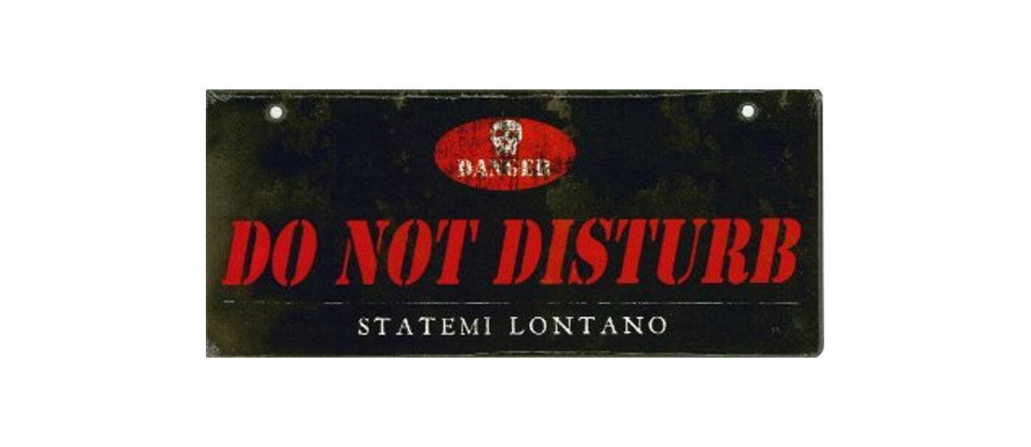 GADGETS - Targa decorativa in alluminio - Do not disturb