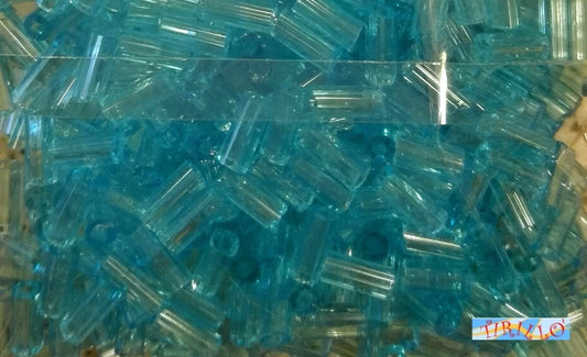BIGIOTTERIA PERLINE - Perline cannucce di vetro 4 mm 20 g - Turchese