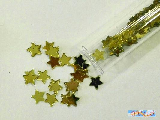 SCRAPBOOKING NATALE - 2 flaconcini stelline metallizzate - oro