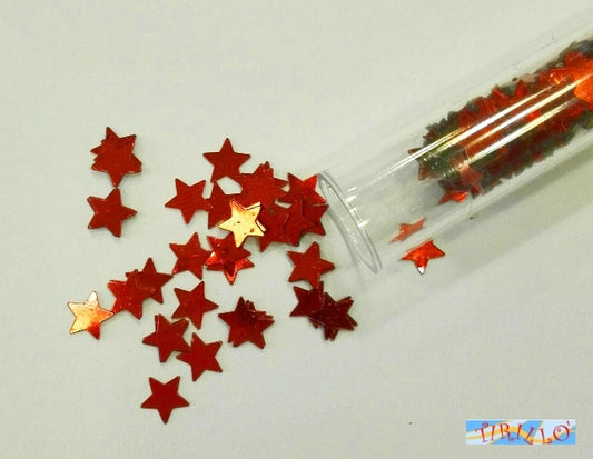 SCRAPBOOKING NATALE - 2 flaconcini stelline metallizzate - rosso