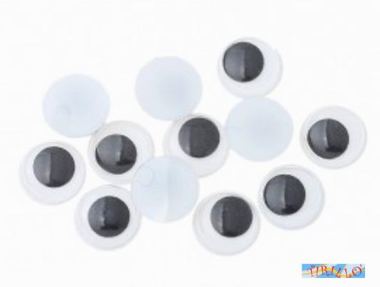 PUPAZZI BAMBOLE - 100 occhi mobili rotondi - 14 mm
