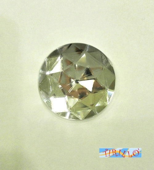 BIGIOTTERIA - 10 strass cabochon in plexiglass 25 mm - Crystal