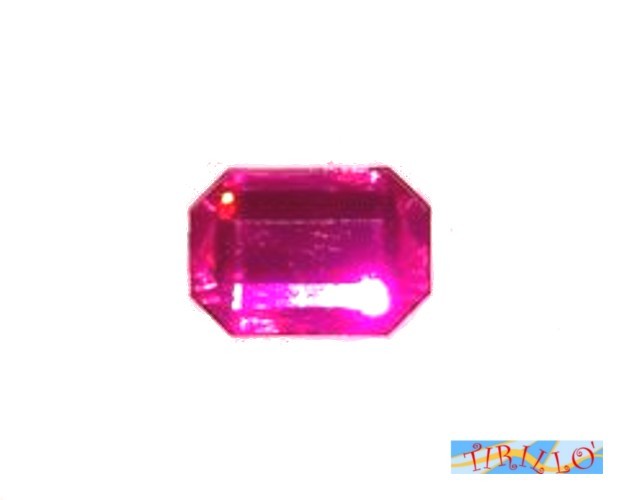 BIGIOTTERIA - 20 strass cabochon in plexiglass 10x15 mm - Fuchsia