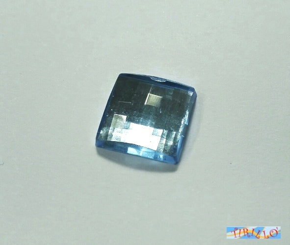 BIGIOTTERIA - 4 strass cabochon in plexiglass 15x15 mm - Acquamarina