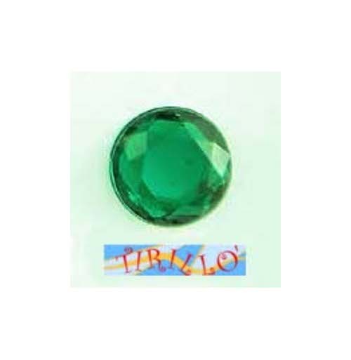 BIGIOTTERIA - 20 strass cabochon plexiglass 10 mm - Emerald