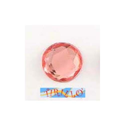 BIGIOTTERIA - 20 strass cabochon plexiglass 10 mm - Rose