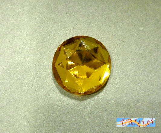 BIGIOTTERIA - 10 strass cabochon in plexiglass 20 mm - Topaz