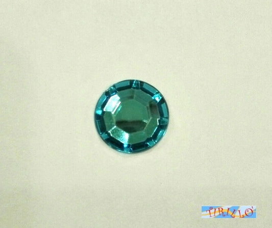 BIGIOTTERIA - 20 strass cabochon plexiglass 10 mm - Turchese